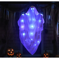 FÜGGŐ SZELLEM HALLOWEENRE KÍSÉRTETIES KÉK LED VILÁGÍTÁSSAL, 90 CM