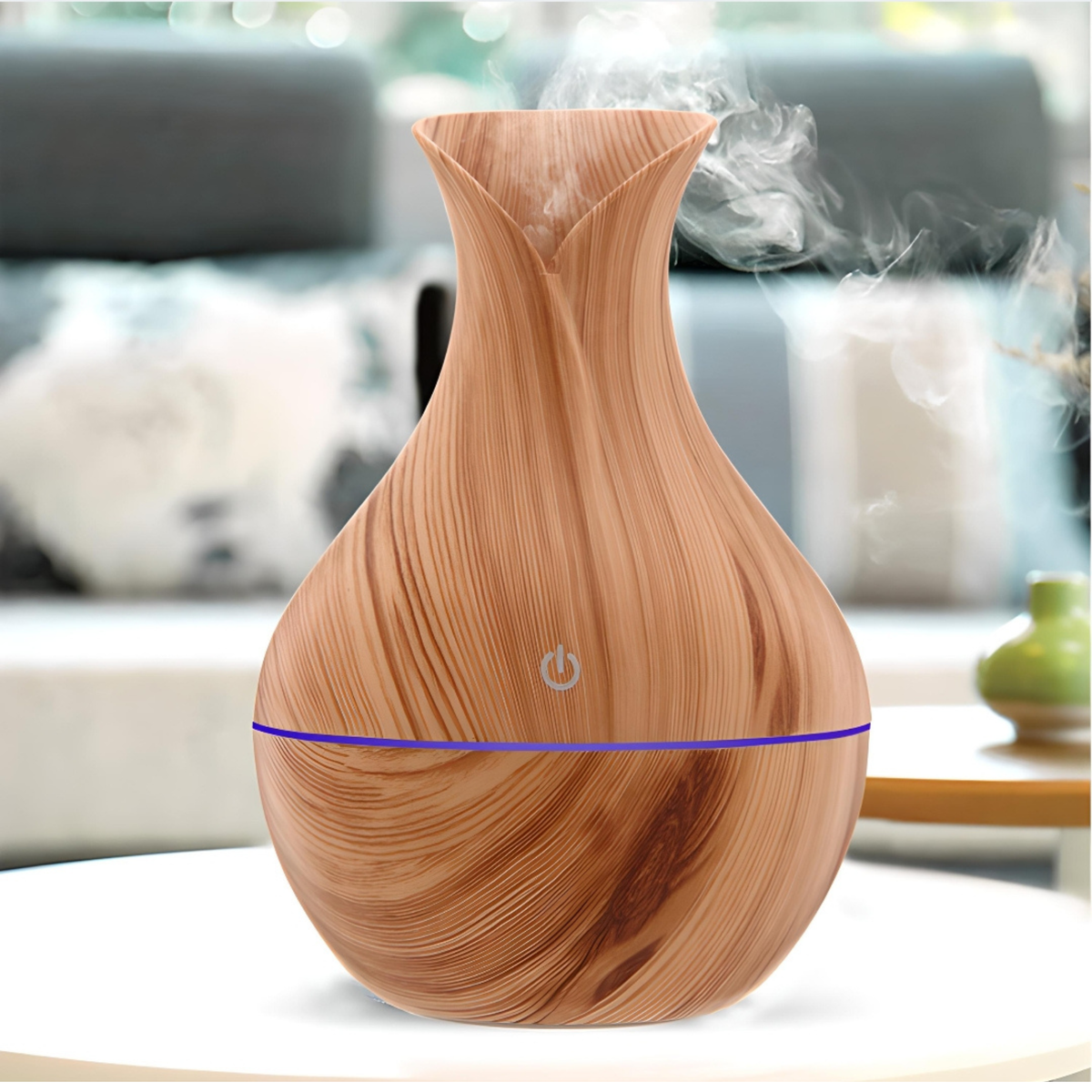 LÉGNEDVESÍTŐ AROMA DIFFÚZOR AROMATERÁPIA VÁZA 150 ml LED + SZŰRŐ